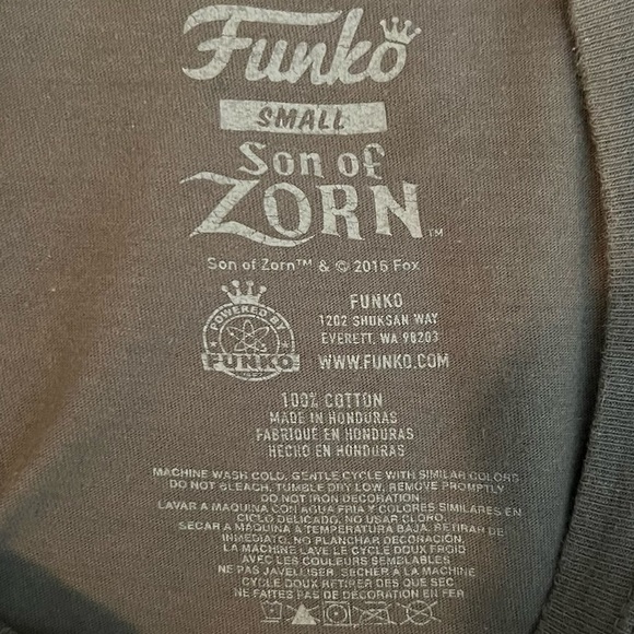 Funko Gray Short Sleeve Son of Zorn “My Other Ride is a Death Hawk” Graphic Tee - Picture 5 of 5
